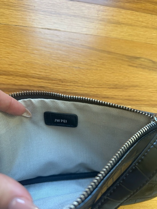 JW PEI Black Croc-Embossed Shoulder Bag - Women - Picture 6 of 7